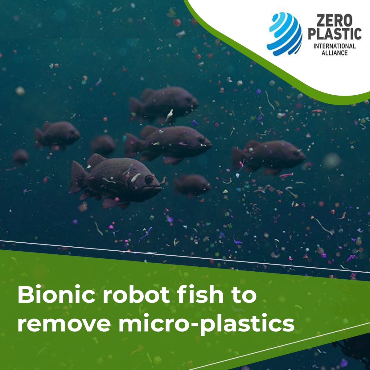 Bionic robot fish to remove micro-plastics